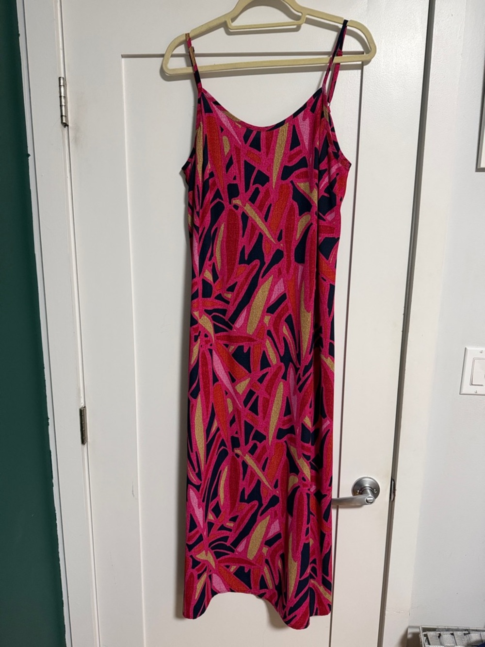 NIC+ZOE Pink and Navy Abstract Maxi Dress